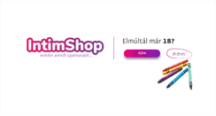 Desktop Screenshot of intimshop.hu